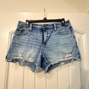 Aerie Blue Distressed Jean Shorts